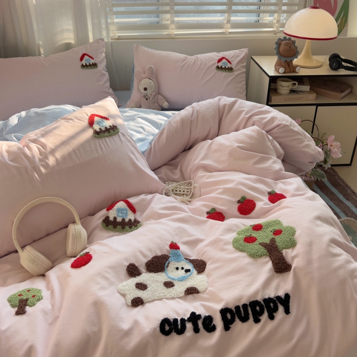 91家纺网 家纺一手货源 找家纺 坚果摄影   小清新小红书自然光毛巾绣四件套拍摄样片