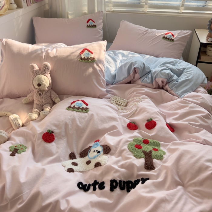 91家纺网 家纺一手货源 找家纺 坚果摄影   小清新小红书自然光毛巾绣四件套拍摄样片