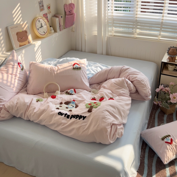 91家纺网 家纺一手货源 找家纺 坚果摄影   小清新小红书自然光毛巾绣四件套拍摄样片