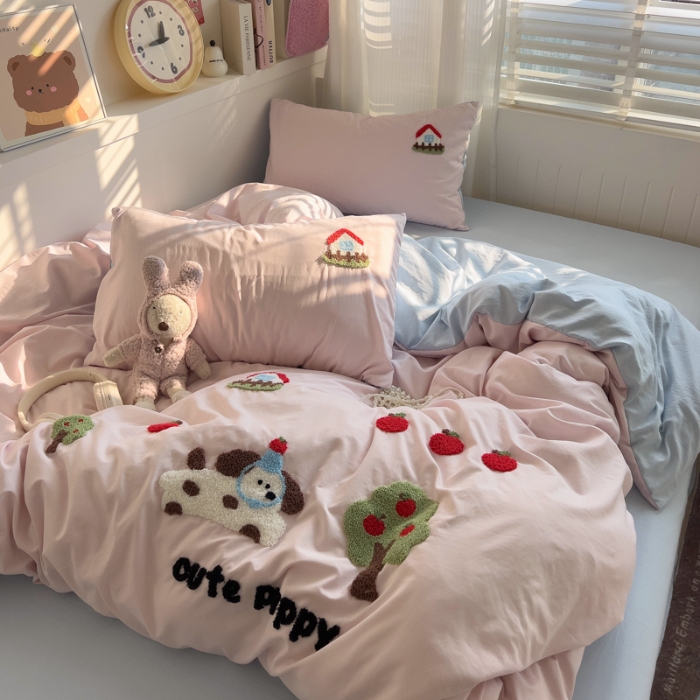 91家纺网 家纺一手货源 找家纺 坚果摄影   小清新小红书自然光毛巾绣四件套拍摄样片