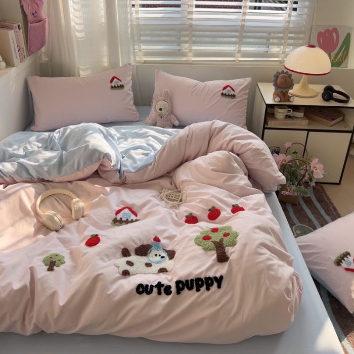 91家纺网 家纺一手货源 找家纺 坚果摄影   小清新小红书自然光毛巾绣四件套拍摄样片