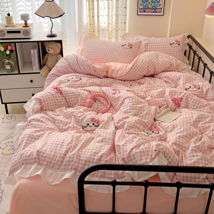 91家纺网 家纺一手货源 找家纺 坚果摄影   小清新小红书自然光毛巾绣儿童四件套拍摄样片