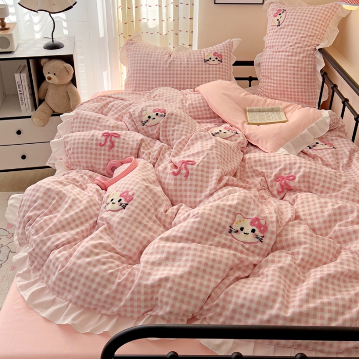 91家纺网 家纺一手货源 找家纺 坚果摄影   小清新小红书自然光毛巾绣儿童四件套拍摄样片