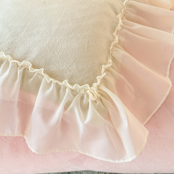 91家纺网 家纺一手货源 找家纺 苏米娜2024秋冬新款法式公主风少女心牛奶绒四件套立体贴布绣花绒蝴蝶刺绣床裙款四件套  伊甸园—嫩黄  