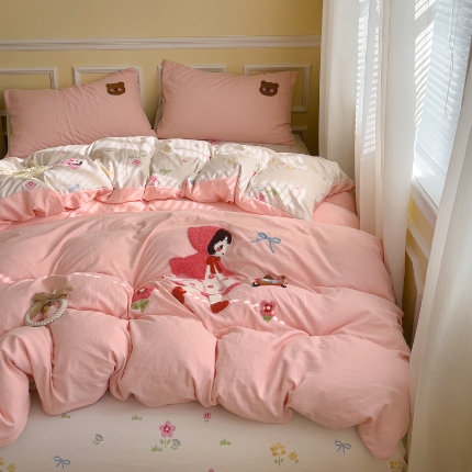 91家纺网 家纺一手货源 找家纺 坚果摄影    小清新小红书自然光毛巾绣四件套拍摄样片