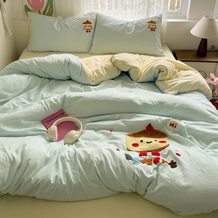 91家纺网 家纺一手货源 找家纺 坚果摄影  小清新小红书自然光毛巾绣四件套拍摄样片