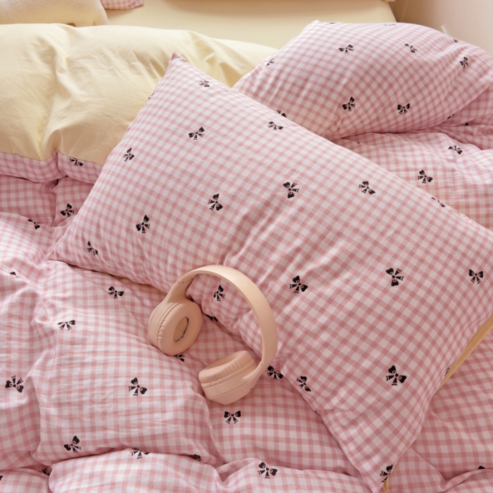 91家纺网 家纺一手货源 找家纺 坚果摄影   小清新小红书自然光印花四件套拍摄样片