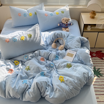 91家纺网 家纺一手货源 找家纺 坚果摄影    小清新小红书自然光毛巾绣四件套拍摄样片