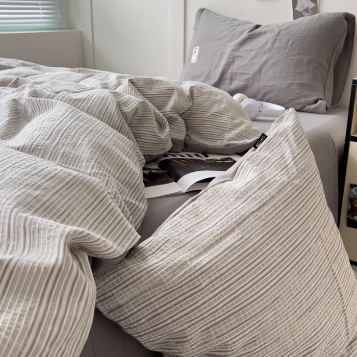 91家纺网 家纺一手货源 找家纺 坚果摄影   小清新小红书自然光印花四件套拍摄样片