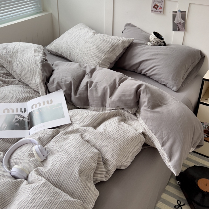 91家纺网 家纺一手货源 找家纺 坚果摄影   小清新小红书自然光印花四件套拍摄样片