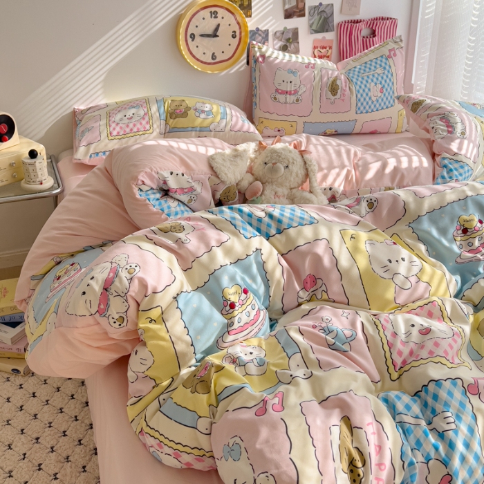 91家纺网 家纺一手货源 找家纺 坚果视觉    小清新小红书自然光印花四件套拍摄样片