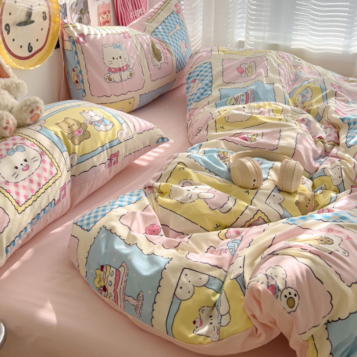 91家纺网 家纺一手货源 找家纺 坚果视觉    小清新小红书自然光印花四件套拍摄样片