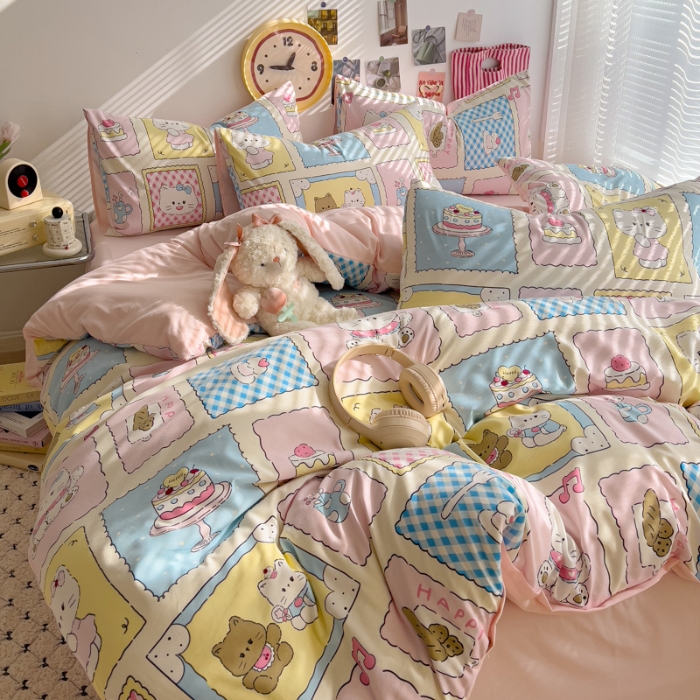 91家纺网 家纺一手货源 找家纺 坚果视觉    小清新小红书自然光印花四件套拍摄样片