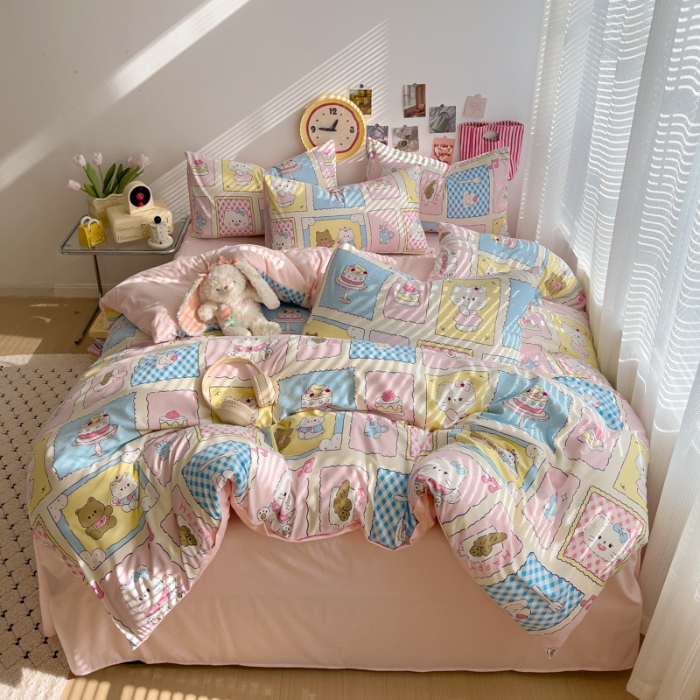 91家纺网 家纺一手货源 找家纺 坚果视觉    小清新小红书自然光印花四件套拍摄样片