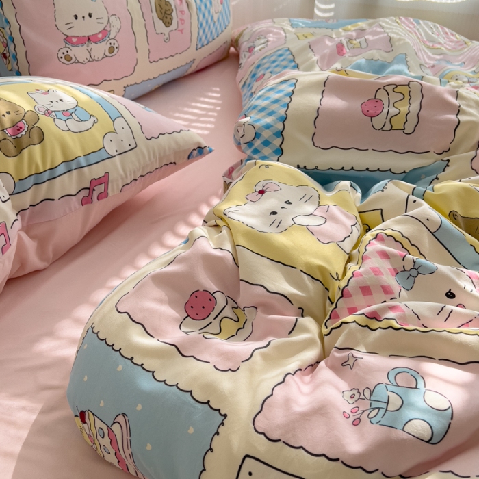 91家纺网 家纺一手货源 找家纺 坚果视觉    小清新小红书自然光印花四件套拍摄样片