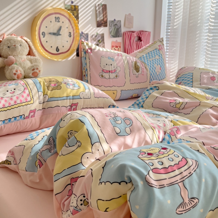 91家纺网 家纺一手货源 找家纺 坚果视觉    小清新小红书自然光印花四件套拍摄样片