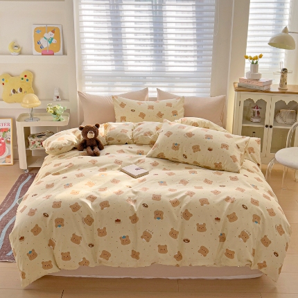 91家纺网 家纺一手货源 找家纺 坚果摄影    小清新小红书自然光印花四件套拍摄样片