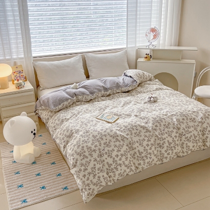 91家纺网 家纺一手货源 找家纺 （总）全棉亲肤印花单被套单床单单枕套单床笠纯棉四季通用套件