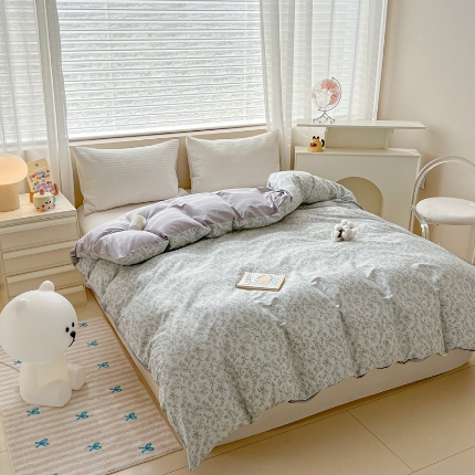 91家纺网 家纺一手货源 找家纺 （总）全棉亲肤印花单被套单床单单枕套单床笠纯棉四季通用套件