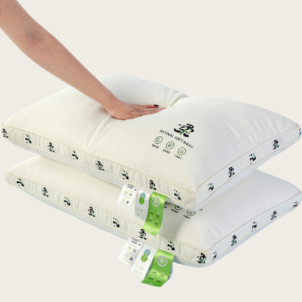 91家纺网 家纺一手货源 找家纺 （总）舒芯睡眠 软糯与支撑恰到好处 国风熊猫成人护颈枕儿童枕头