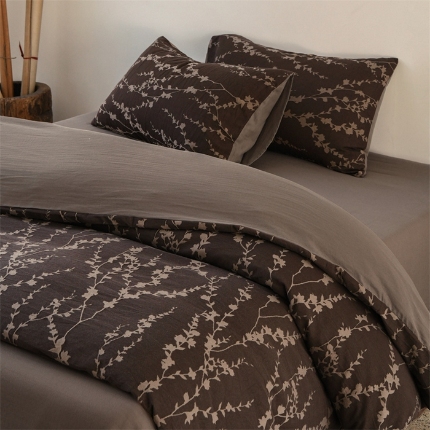 91家纺网 家纺一手货源 找家纺 （总）简家居 2025新款色织提花系列四件套-魔法森林