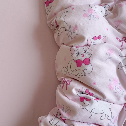 91家纺网 家纺一手货源 找家纺 温眠 2025新款亲肤柔软卡通印花水洗棉四件套 仙女喵