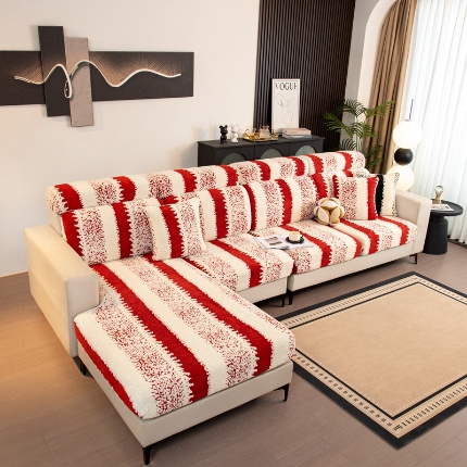 91家纺网 家纺一手货源 找家纺 沐沐家纺 2026新款流馨沙发笠 流馨黑色