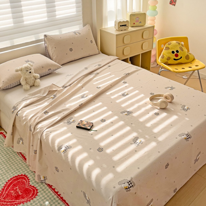 91家纺网 家纺一手货源 找家纺 （总） 2025新款亲肤柔软100棉全棉印花单品床单床笠枕套