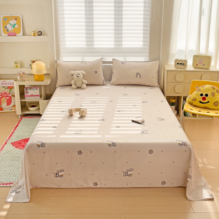 91家纺网 家纺一手货源 找家纺 （总） 2025新款亲肤柔软100棉全棉印花单品床单床笠枕套