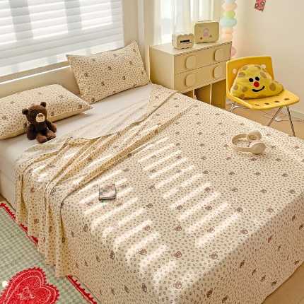 91家纺网 家纺一手货源 找家纺 （总） 2025新款亲肤柔软100棉全棉印花单品床单床笠枕套