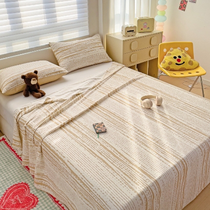 91家纺网 家纺一手货源 找家纺 （总） 2025新款亲肤柔软100棉全棉印花单品床单床笠枕套