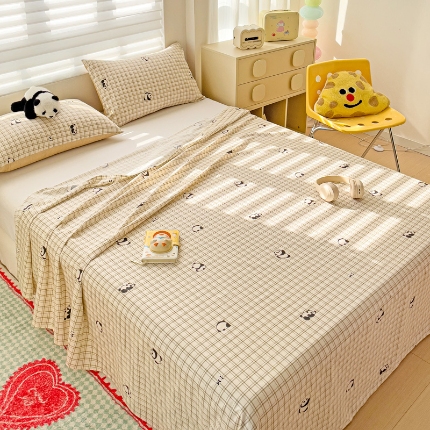 91家纺网 家纺一手货源 找家纺 （总） 2025新款亲肤柔软100棉全棉印花单品床单床笠枕套