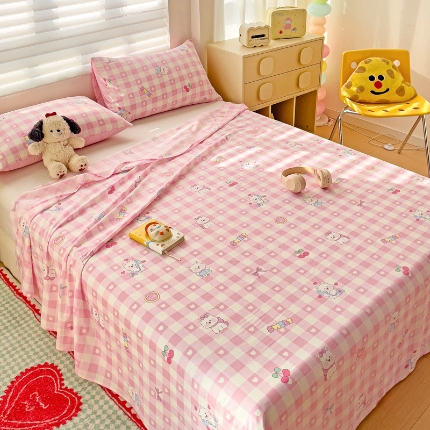 91家纺网 家纺一手货源 找家纺 （总） 2025新款亲肤柔软100棉全棉印花单品床单床笠枕套