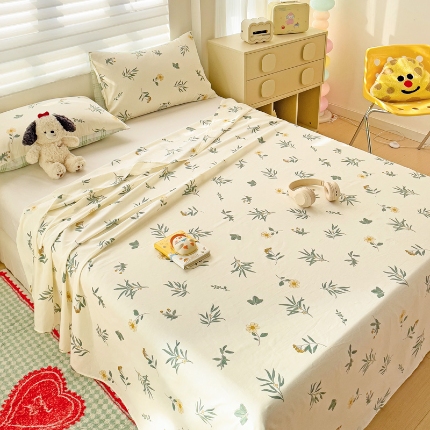 91家纺网 家纺一手货源 找家纺 （总） 2025新款亲肤柔软100棉全棉印花单品床单床笠枕套