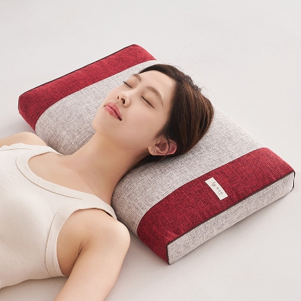 91家纺网 家纺一手货源 找家纺 （总）2025新款荞麦竹节麻方枕 枕头枕芯