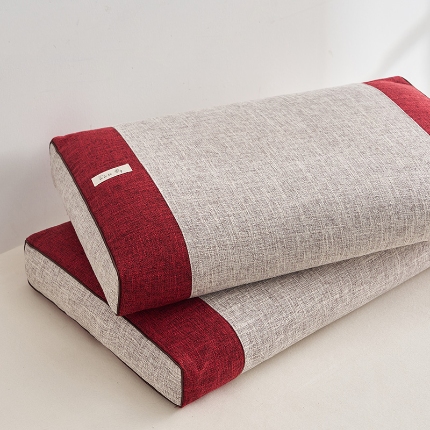 91家纺网 家纺一手货源 找家纺 （总）2025新款荞麦竹节麻方枕 枕头枕芯