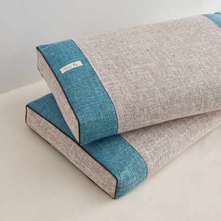 91家纺网 家纺一手货源 找家纺 （总）2025新款荞麦竹节麻方枕 枕头枕芯