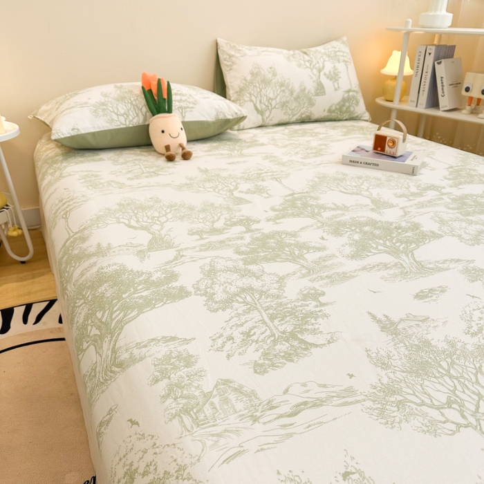 91家纺网 家纺一手货源 找家纺 （总）简宜家居（朝初家纺） 2025新款A版纯棉全棉磨毛单床笠