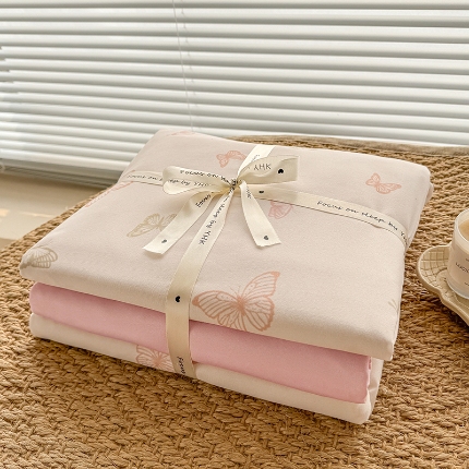 91家纺网 家纺一手货源 找家纺 （总）壹号库家纺 2025新款秋冬加厚款A类有氧双层纱针织绵亲肤小清新印花三件套四件套（专版花型）