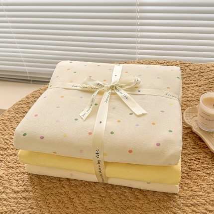 91家纺网 家纺一手货源 找家纺 （总）壹号库家纺 2025新款秋冬加厚款A类有氧双层纱针织绵亲肤小清新印花三件套四件套（专版花型）