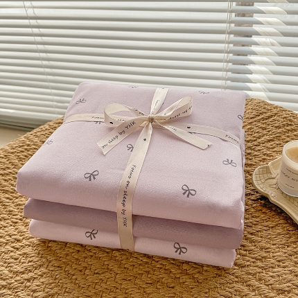 91家纺网 家纺一手货源 找家纺 （总）壹号库家纺 2025新款秋冬加厚款A类有氧双层纱针织绵亲肤小清新印花三件套四件套（专版花型）