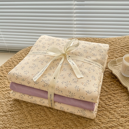 91家纺网 家纺一手货源 找家纺 （总）壹号库家纺 2025新款秋冬加厚款A类有氧双层纱针织绵亲肤小清新印花三件套四件套（专版花型）