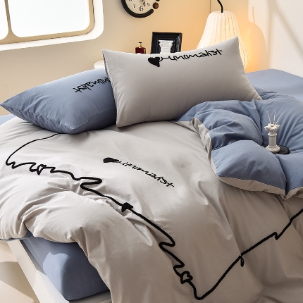 91家纺网 家纺一手货源 找家纺 （总）炫拼家纺 2025新款灵动系A类全棉40支水洗棉毛巾绣四件套