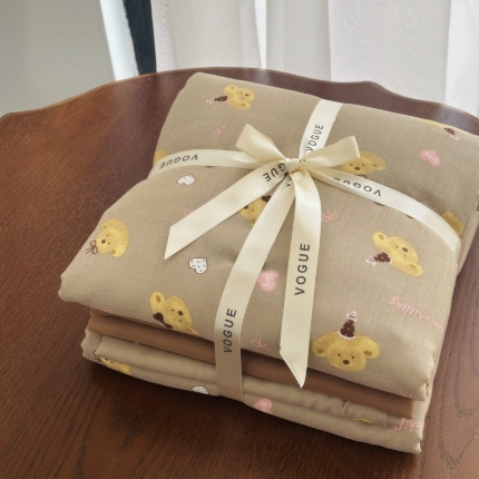 91家纺网 家纺一手货源 找家纺 （总）黛馨 2025新款A类小清新双层纱四件套（实拍）