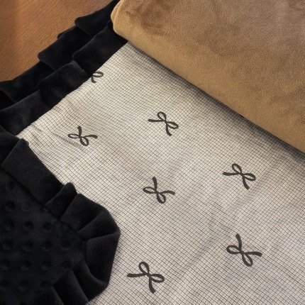 91家纺网 家纺一手货源 找家纺 （总）2025新款全棉A类小清新双层纱四件套-棉加绒系列