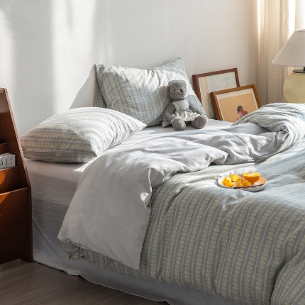 91家纺网 家纺一手货源 找家纺 （总）艾咪-Amy ntmy 2025新款全棉色织小提花四件套