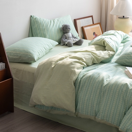 91家纺网 家纺一手货源 找家纺 （总）艾咪-Amy ntmy 2025新款全棉色织小提花四件套