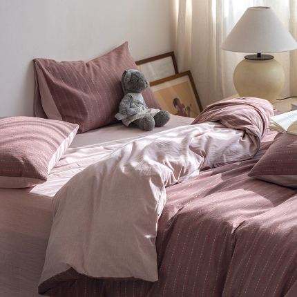 91家纺网 家纺一手货源 找家纺 （总）艾咪-Amy ntmy 2025新款全棉色织小提花四件套