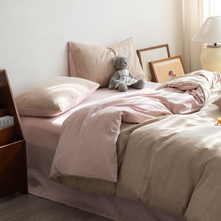 91家纺网 家纺一手货源 找家纺 （总）艾咪-Amy ntmy 2025新款全棉色织小提花四件套