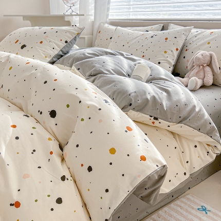 91家纺网 家纺一手货源 找家纺 （总）ins风小清新床上四件套100全棉纯棉被套床笠款学生宿舍床单三件套2025新款四季通用